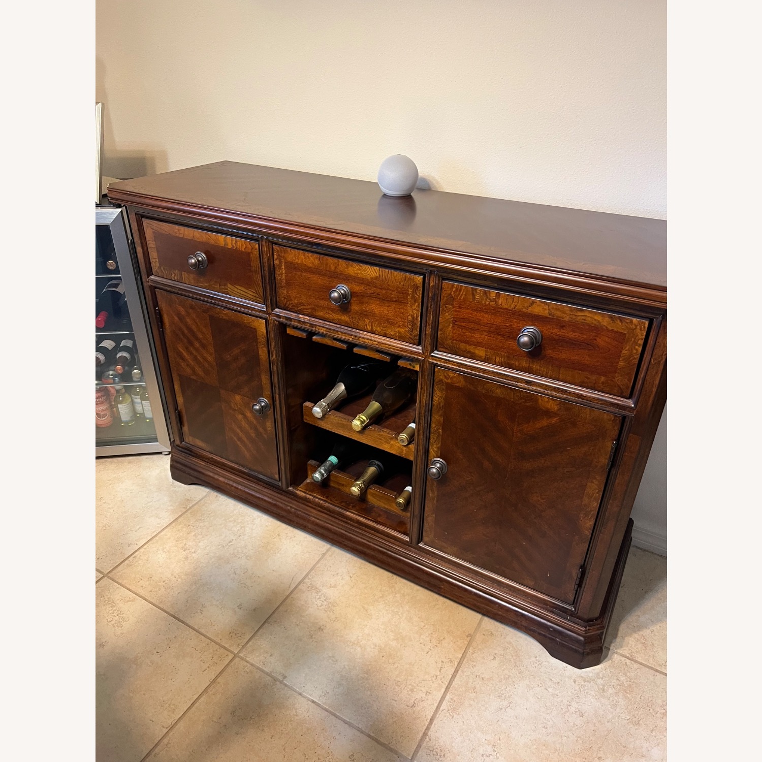Rooms To Go Dark Brown Wood Wall Unit - image-1