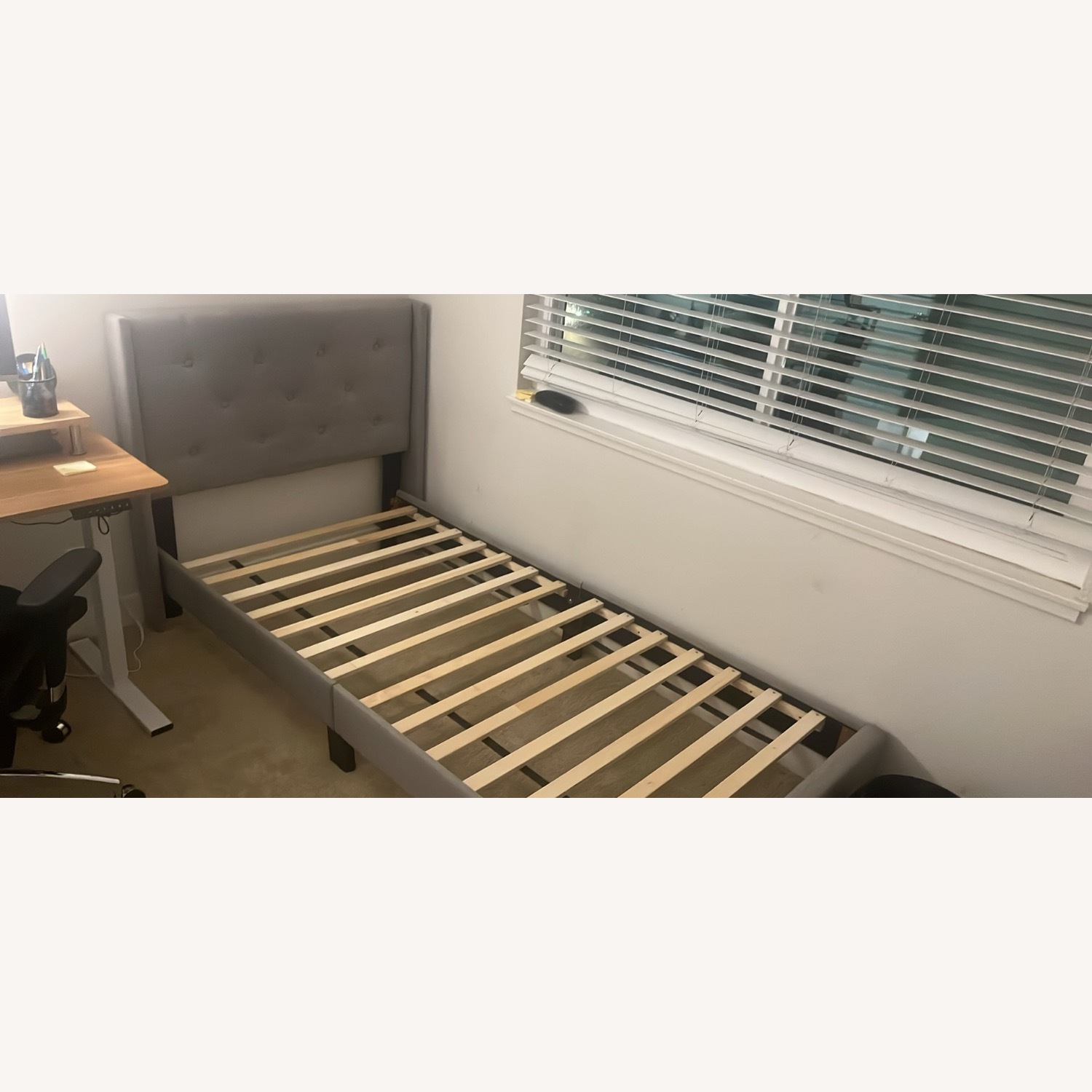 Grey Twin XL Bed - image-0