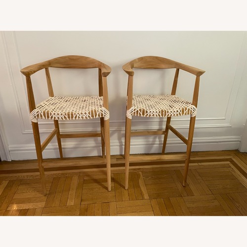Used Safavieh Bandelier Barstools Set of 2 for sale on AptDeco