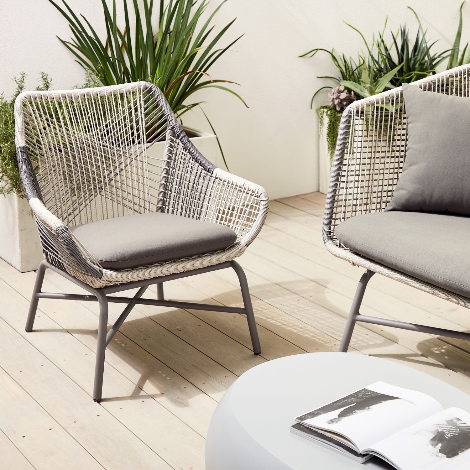West Elm Huron Lounge Chairs Small Set of 2 - image-3