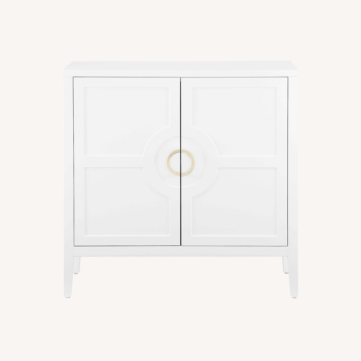 Ballard Designs Mia Cabinet White Wood Sideboard - image-0