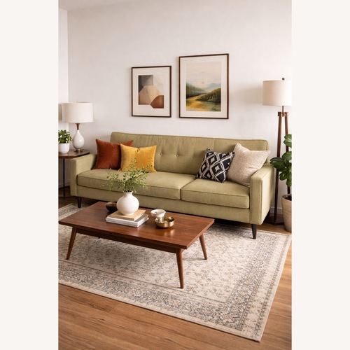 Used Macy's Max Home Green 3+ Seater Sofa for sale on AptDeco