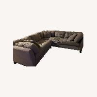 Light Gray Fabric 2 Piece Sectional