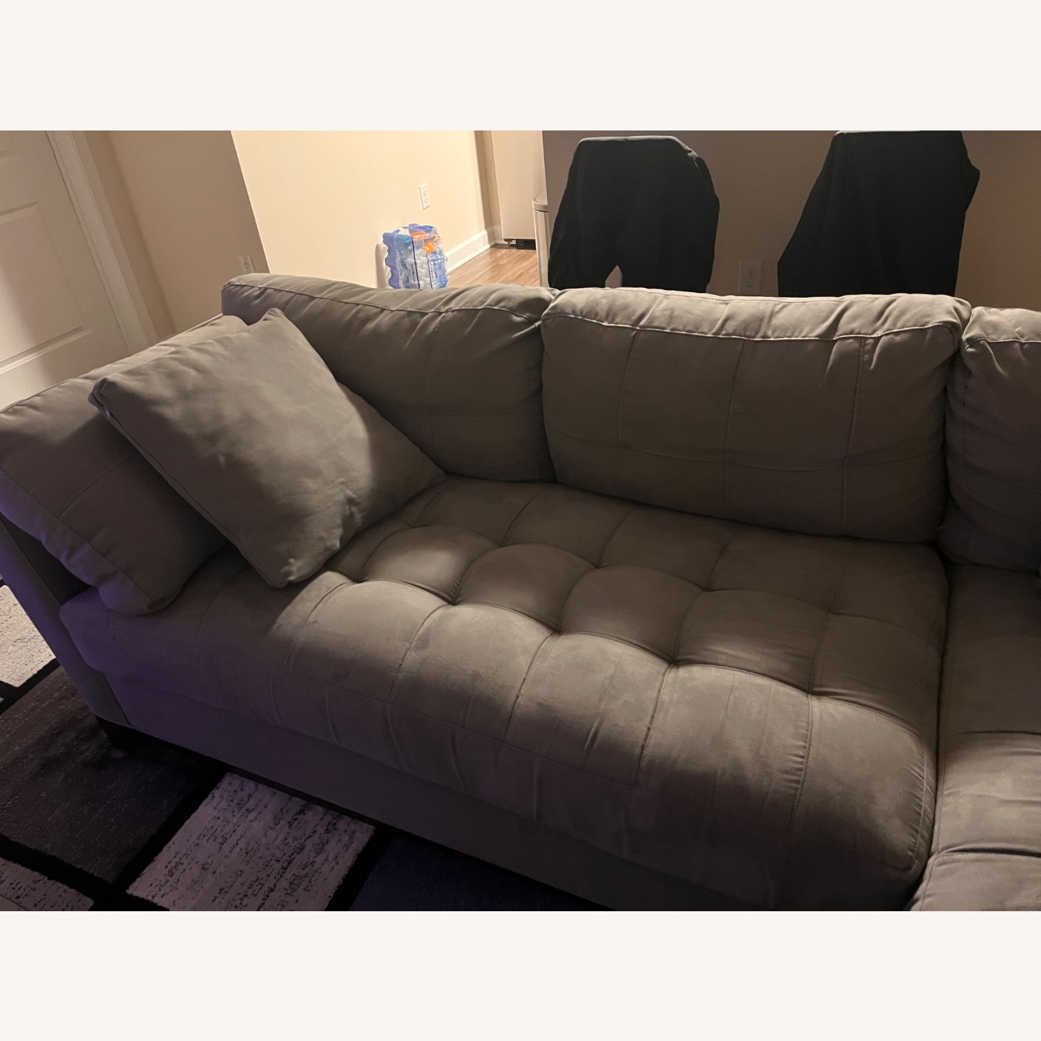 Light Gray Fabric 2 Piece Sectional - image-1