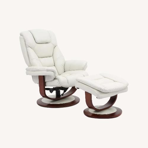 Used Macy's Faringdon Natural Leather Armchair for sale on AptDeco
