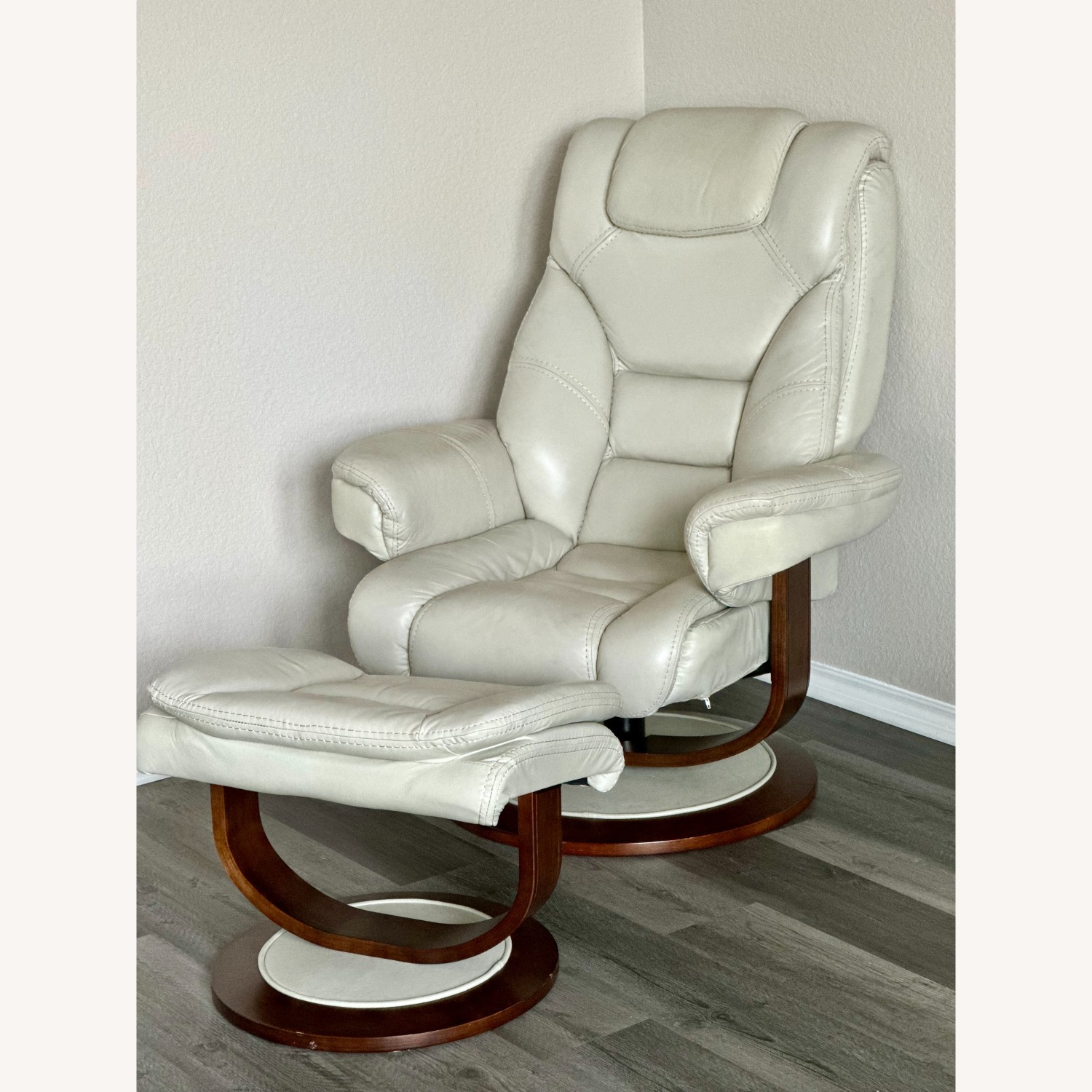 Macy's Faringdon Natural Leather Armchair - image-2