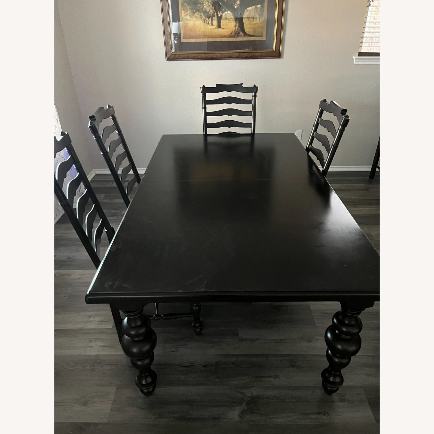 Macy's Dark Brown Wood Dining Table - image-4