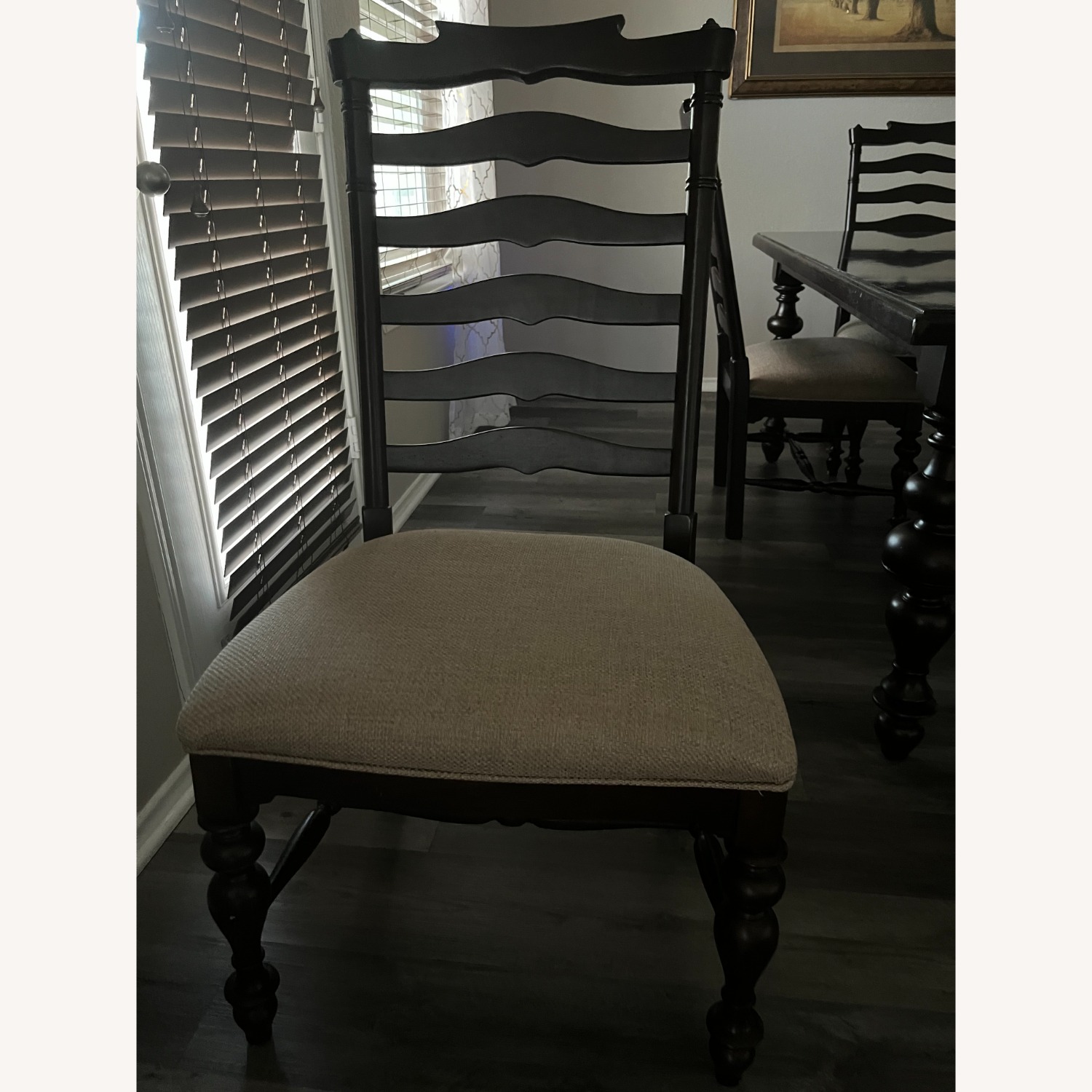 Macy's Dark Brown Wood Dining Table - image-3