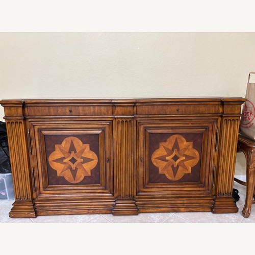 Used Ethan Allen Marquetry Credenza  for sale on AptDeco