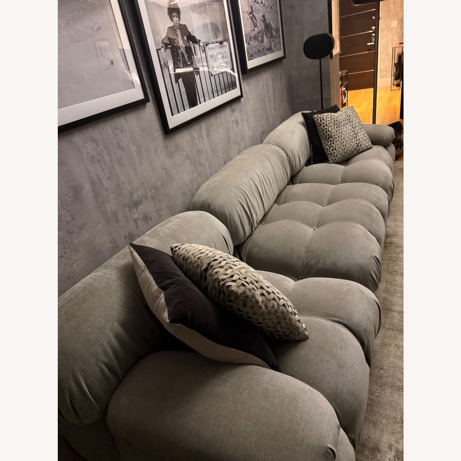 Mario Bellini Light Gray Fabric 3+ Seater Sofa - image-2