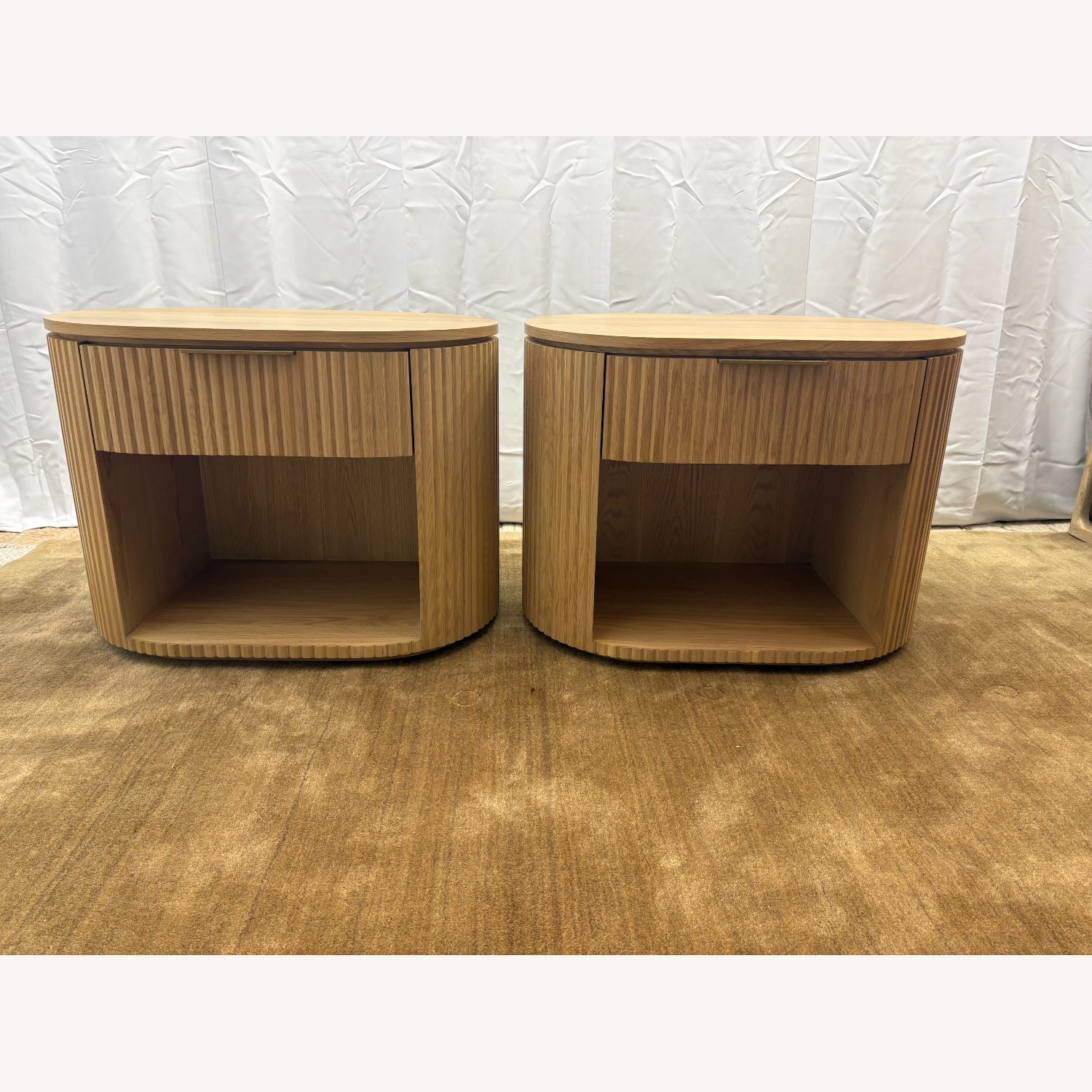 Restoration Hardware Byron Open Nightstands Set of Two 32” - image-3