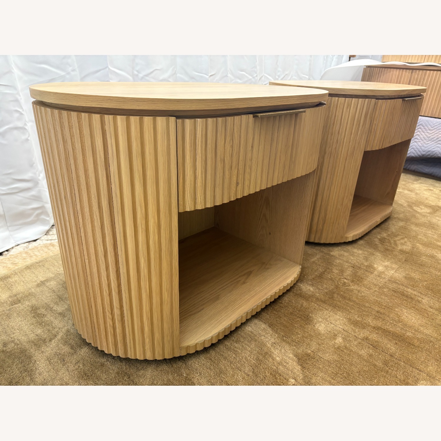 Restoration Hardware Byron Open Nightstands Set of Two 32” - image-1