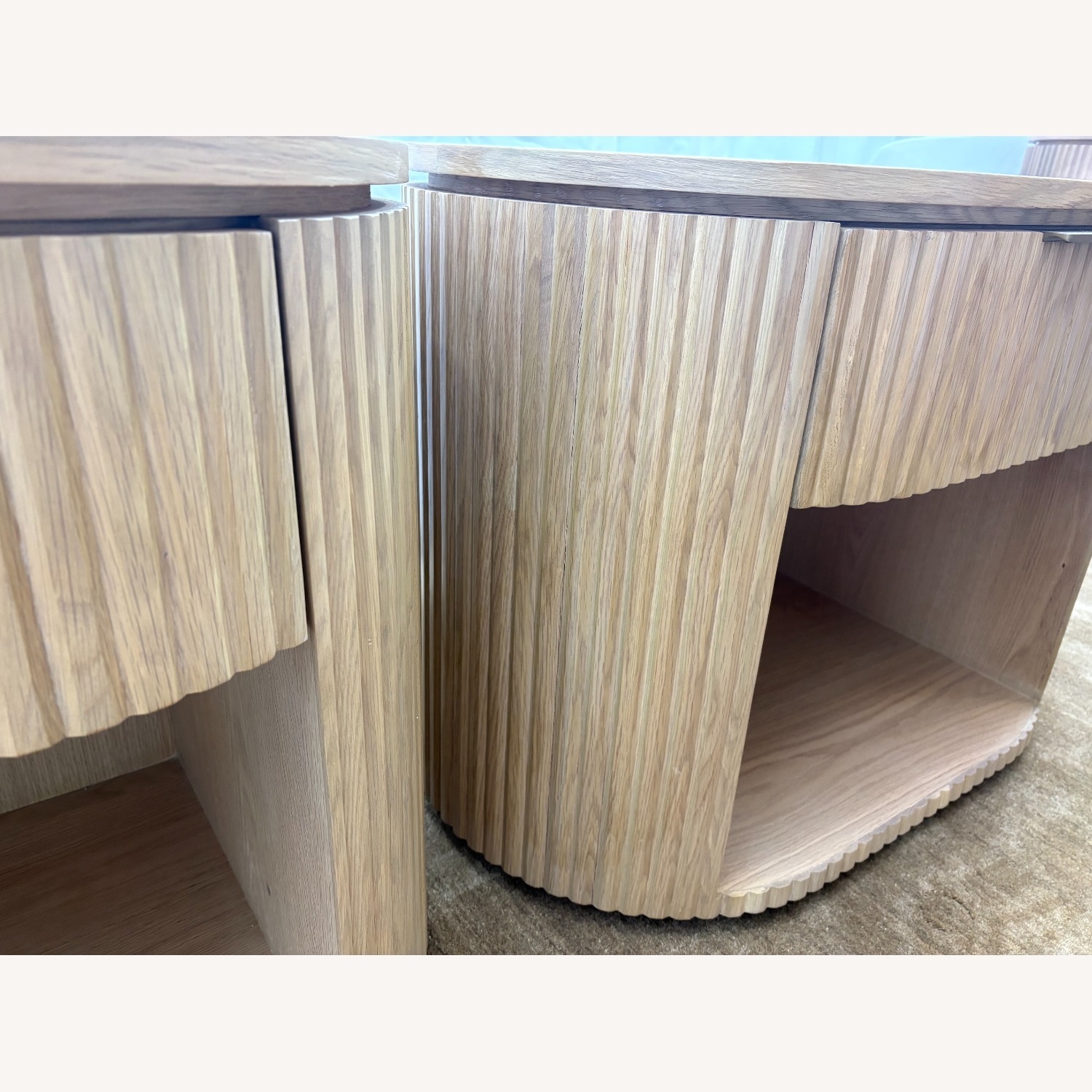 Restoration Hardware Byron Open Nightstands Set of Two 32” - image-8