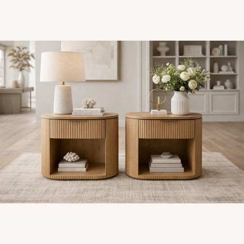 Used Restoration Hardware Byron Open Nightstands Set of Two 32” for sale on AptDeco