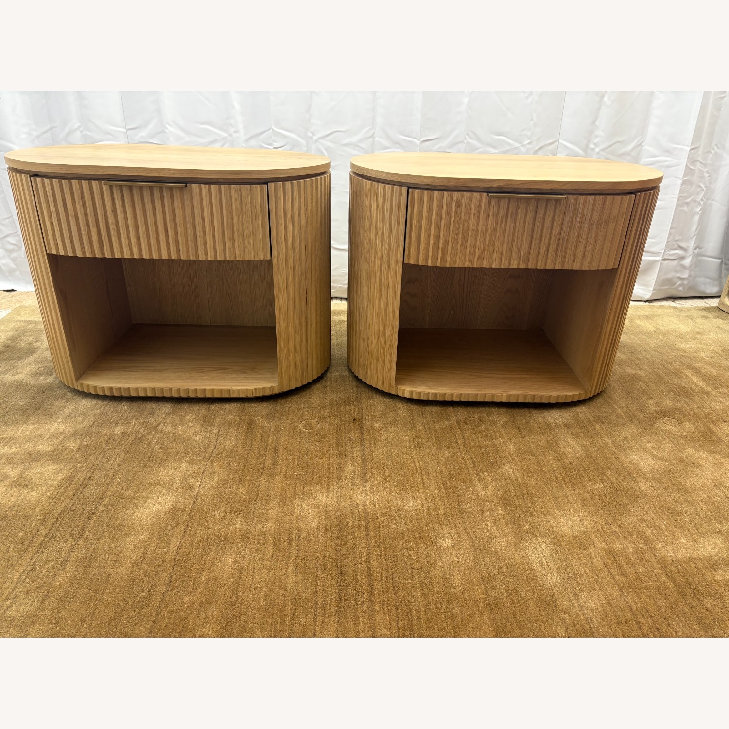 Restoration Hardware Byron Open Nightstands Set of Two 32” - image-6