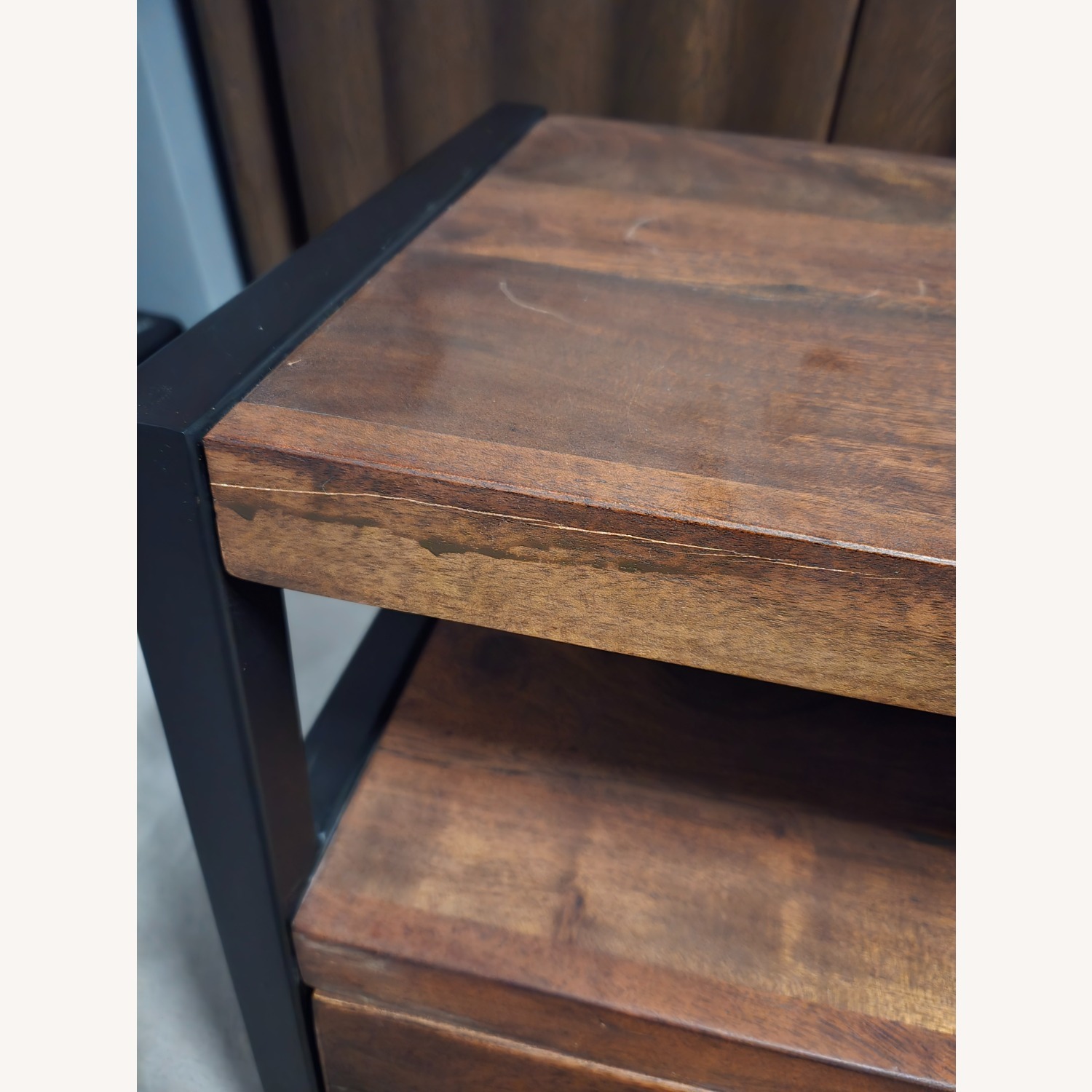 Dark Brown Wood Media Center Unit - image-4