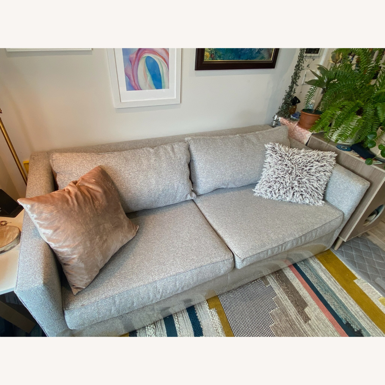 West Elm Henry Light Grey Sleeper Sofa - image-2