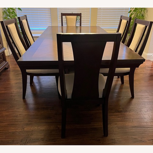 Used Najarian Furniture Dark Brown Wood Dining Set  for sale on AptDeco