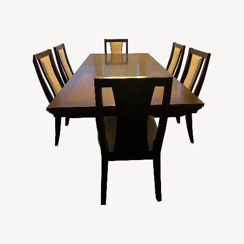 Used Najarian Furniture Dark Brown Wood Dining Set  for sale on AptDeco