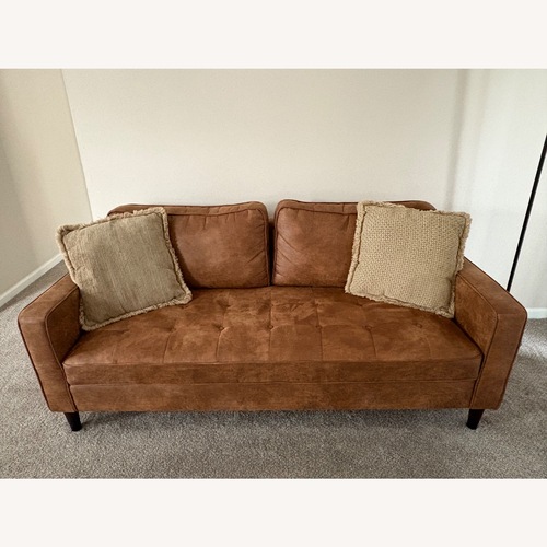 Used Kirkland's Dark Brown 2 Piece Sectional for sale on AptDeco