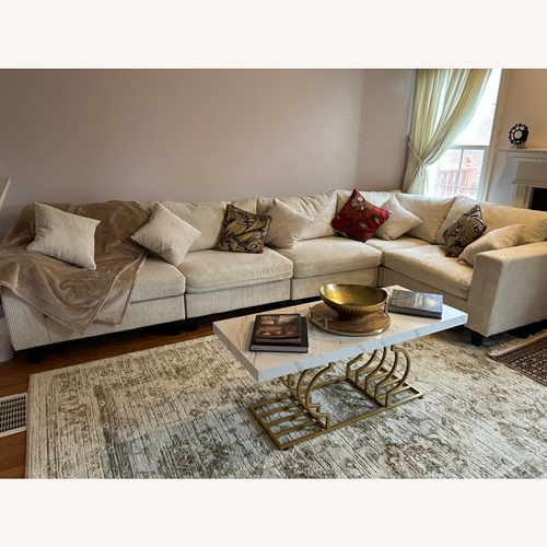 Used Streamdale White 3+ Piece Sectional for sale on AptDeco