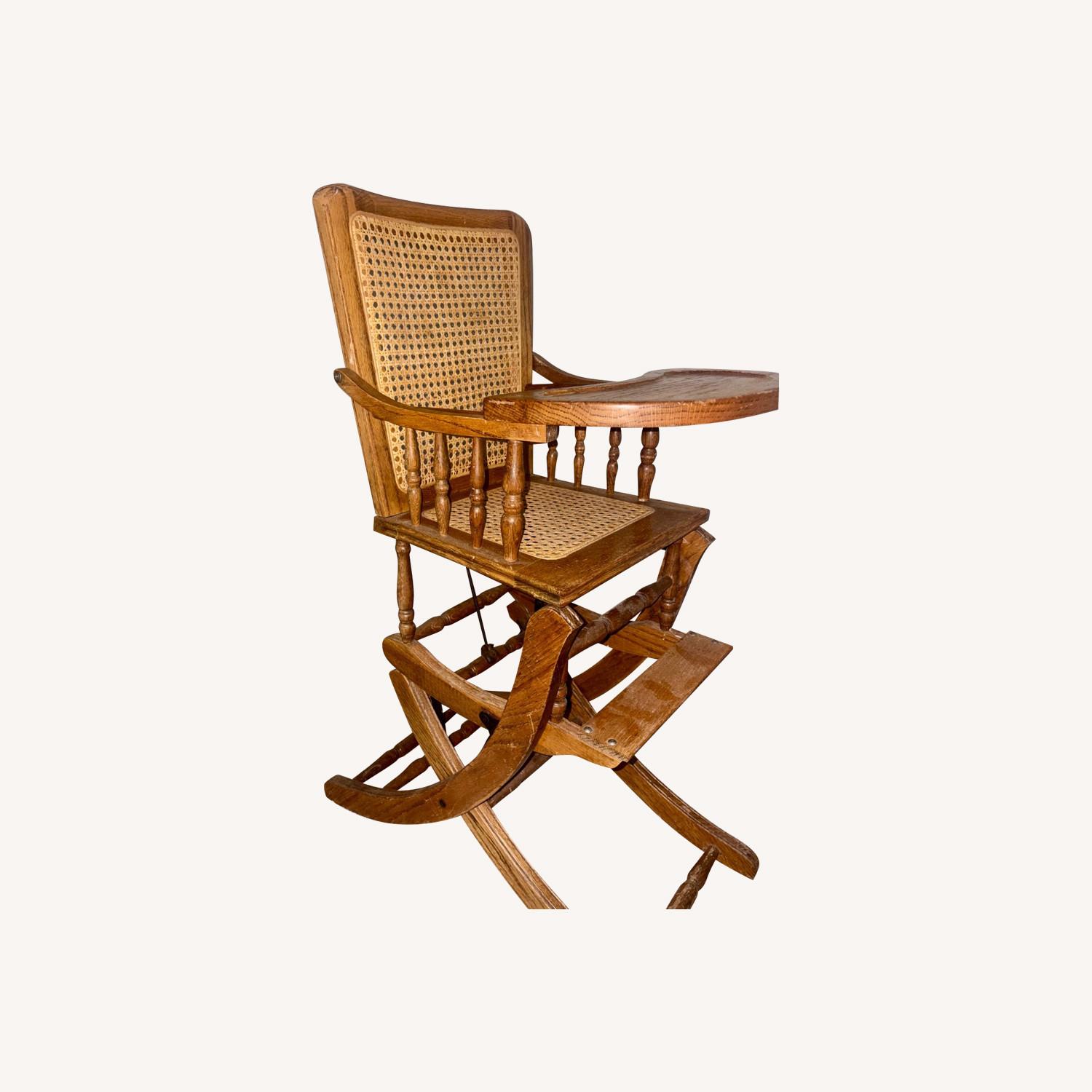 1940s Baby High Chair Authentic Vintage - image-0