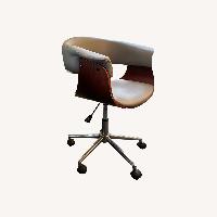 Light Gray Faux Leather Office Chairs