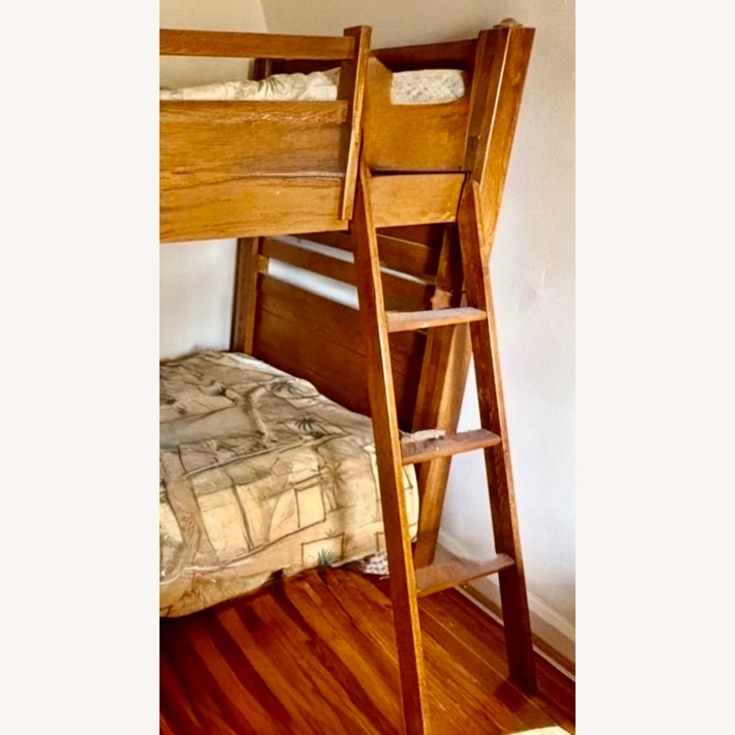 Vintage Light Brown Bunk Bed - image-1