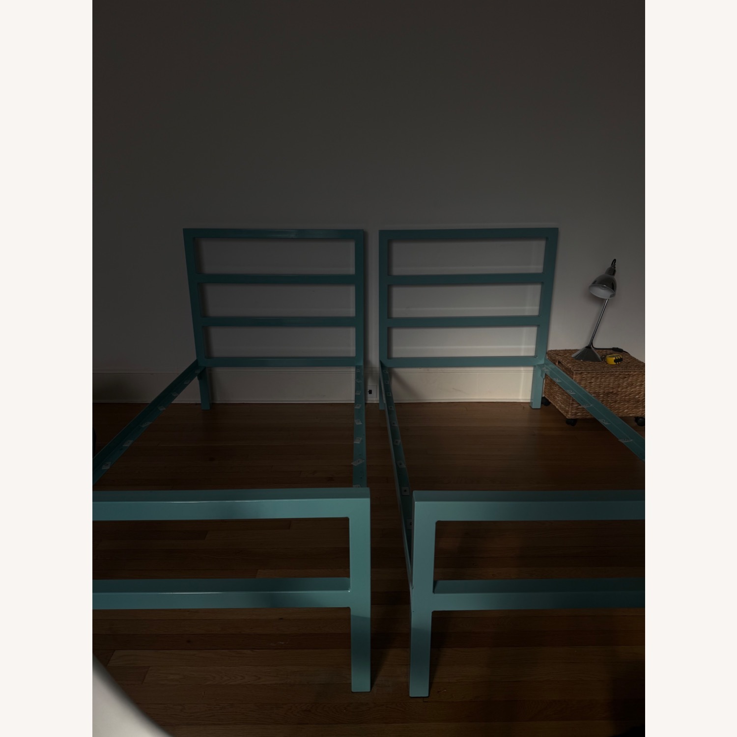 Room & Board Parson Blue Stainless Steel Twin Bed - image-2