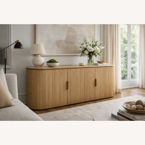 Used Restoration Hardware Byron 4-Door Sideboard — 84” Light Oak for sale on AptDeco