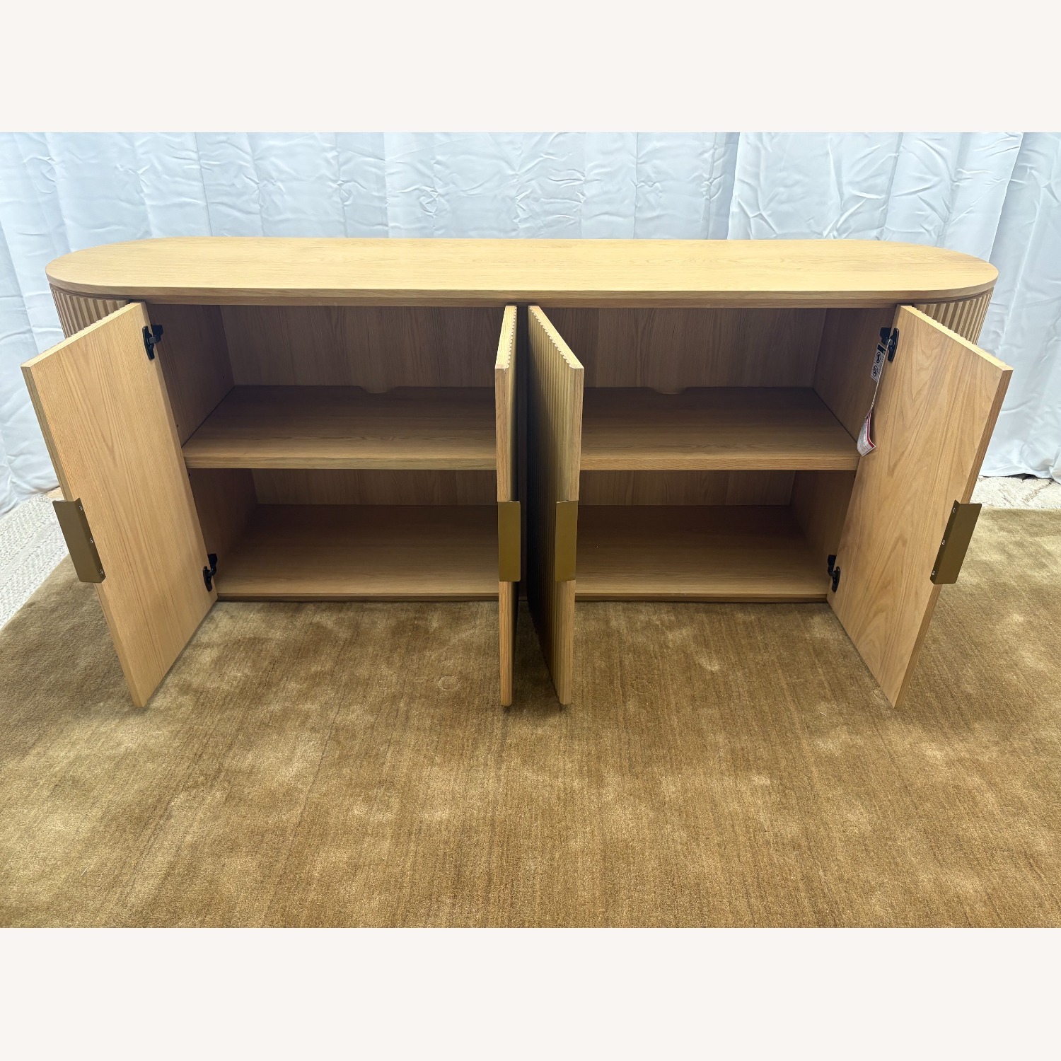 Restoration Hardware Byron 4-Door Sideboard — 84” Light Oak - image-11