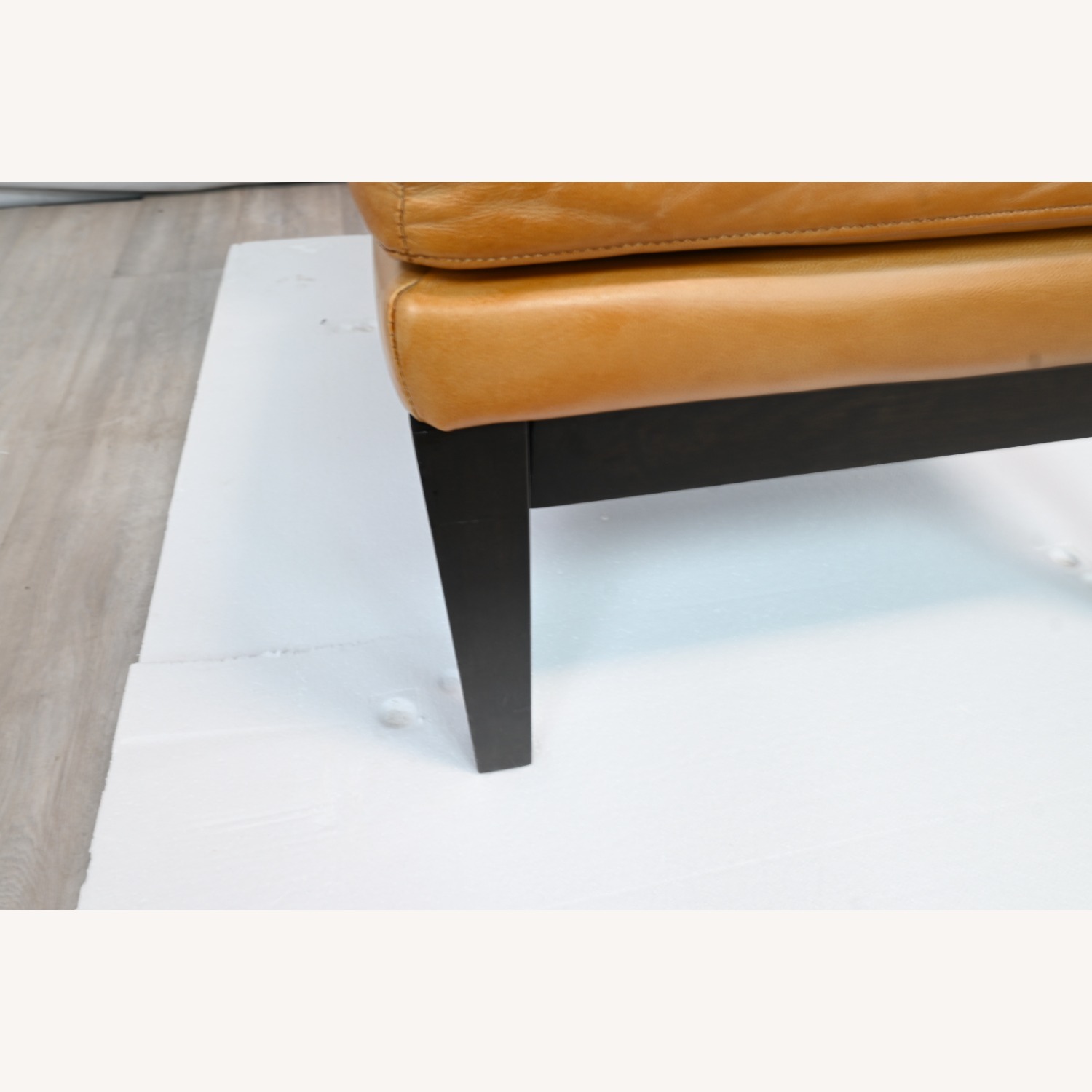 West Elm Leather Slipper Chair - image-4