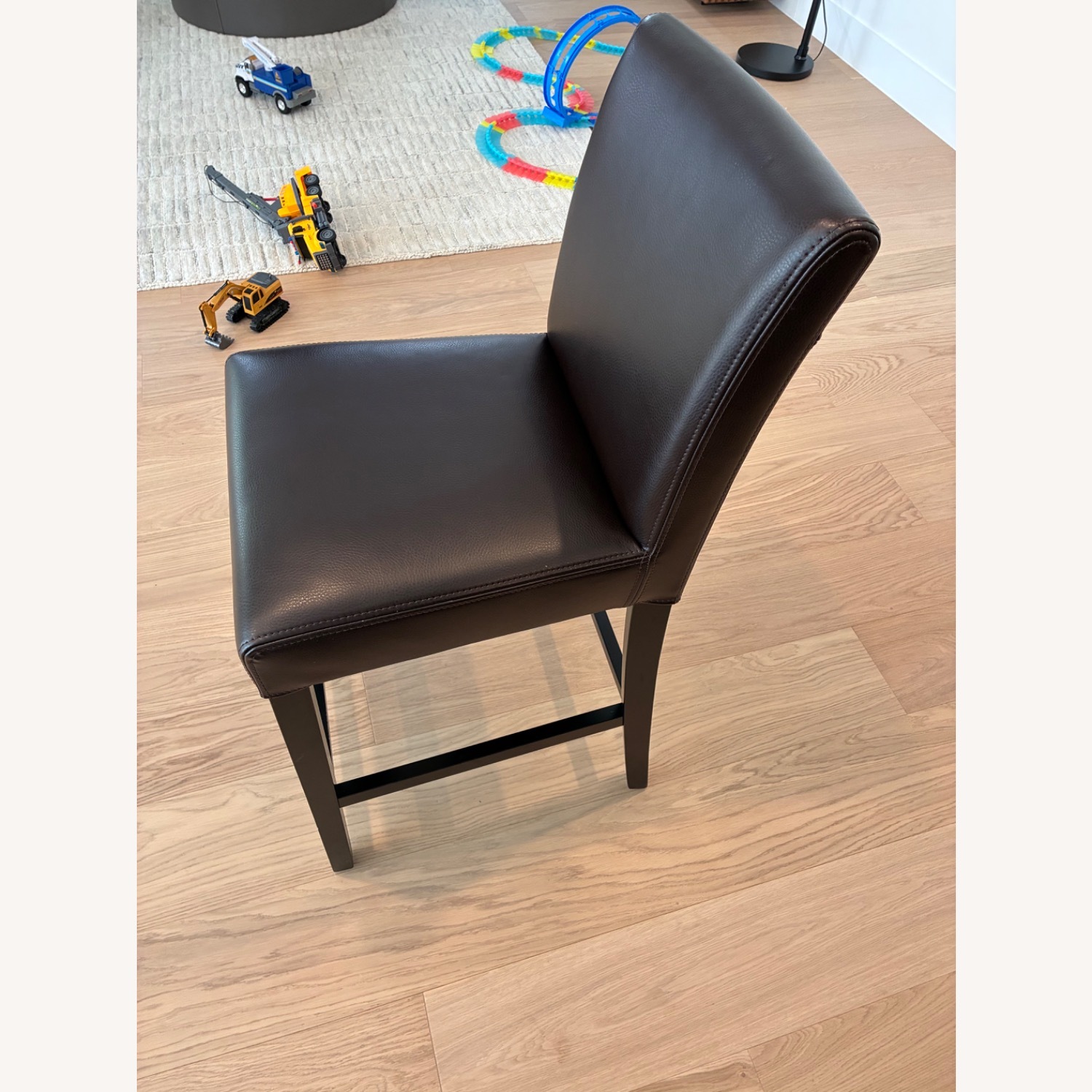 Crate & Barrel Lowe Dark Brown Stools - image-2