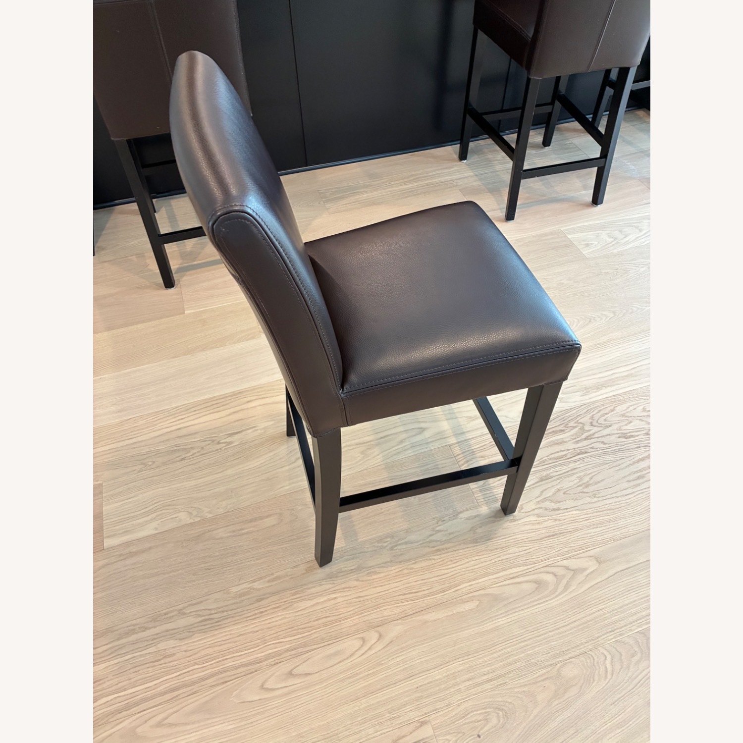 Crate & Barrel Lowe Dark Brown Stools - image-3