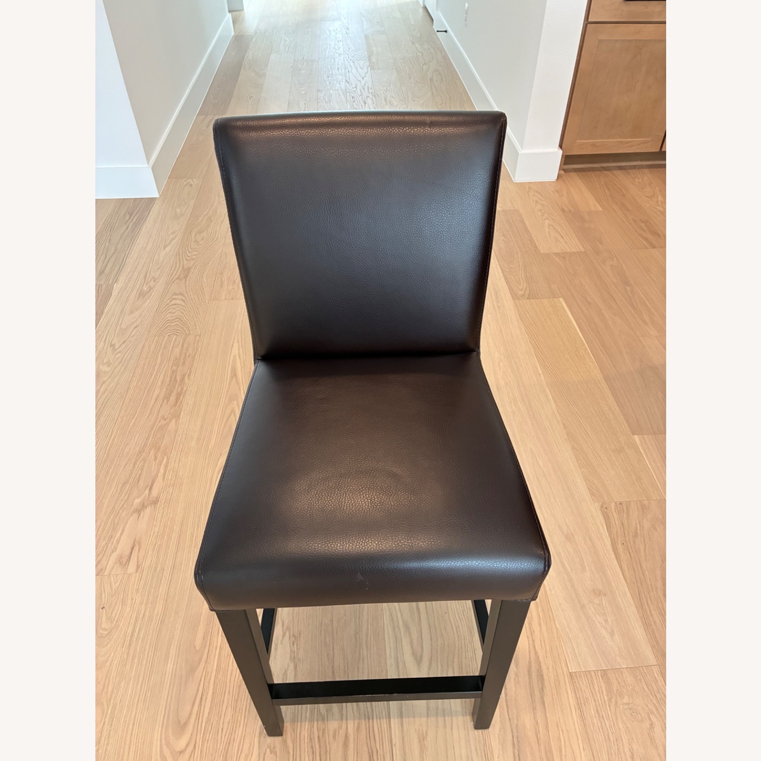 Crate & Barrel Lowe Dark Brown Stools - image-1