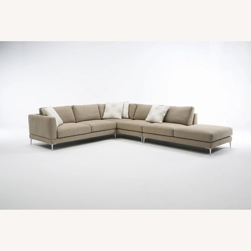 Used Della Robbia White Fabric 3+ Piece Sectional for sale on AptDeco