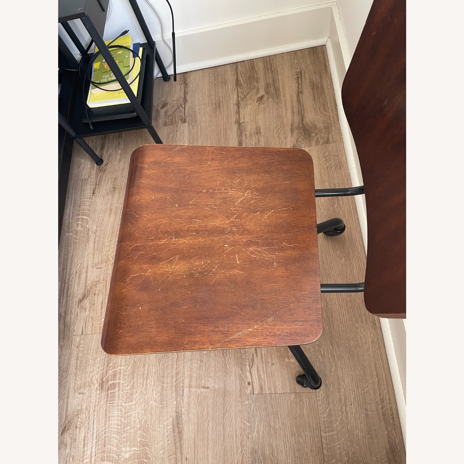 West Elm Swivel Office Chair Walnut - image-3