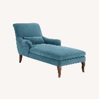 Crate & Barrel Josephine Peacock Chaise Lounge