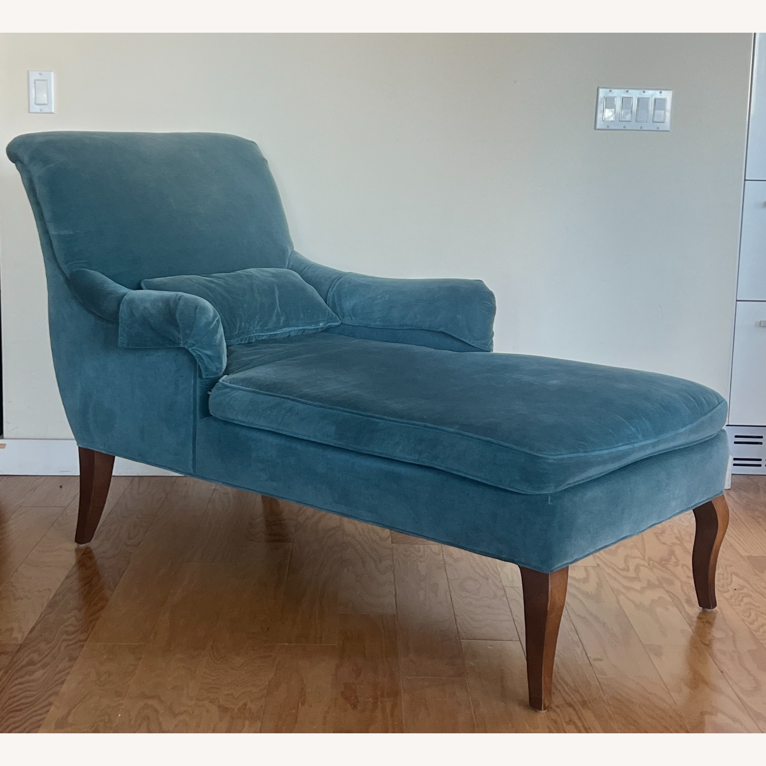 Crate & Barrel Josephine Peacock Chaise Lounge - image-1