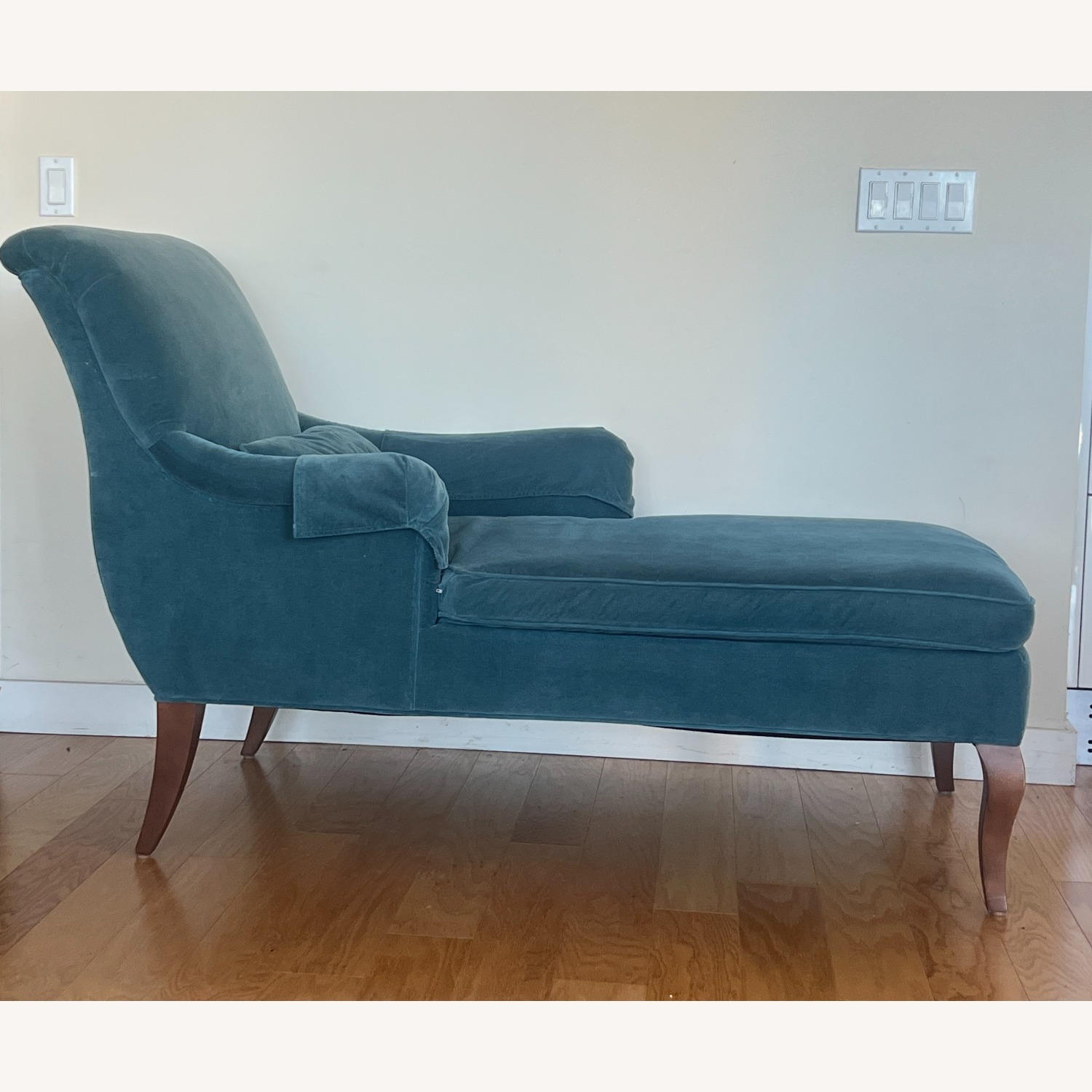 Crate & Barrel Josephine Peacock Chaise Lounge - image-2