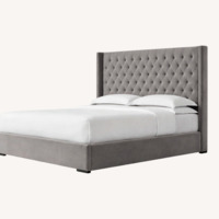 Lawson Fabric Diamond-Tufted Storage Bed - King