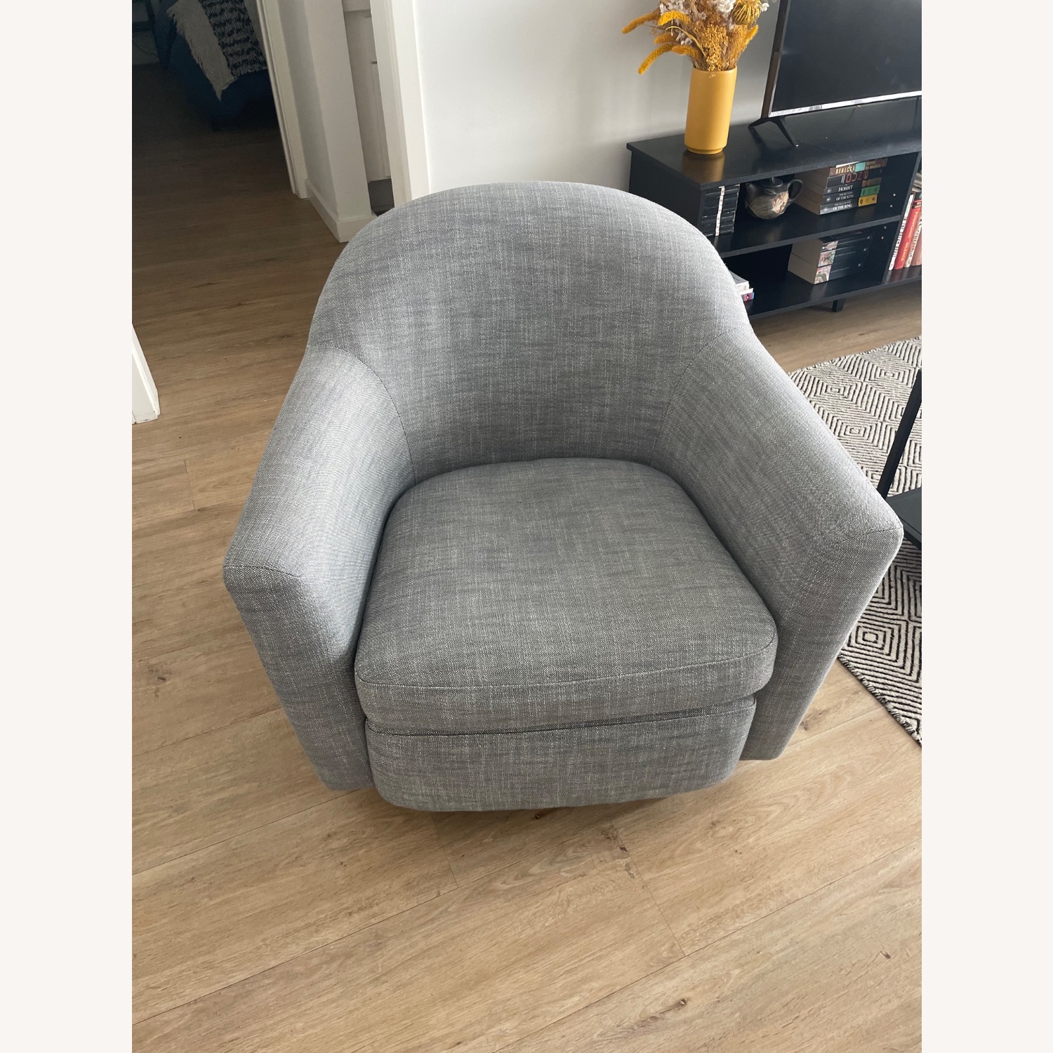 West Elm Light Gray Accent Chair - image-3