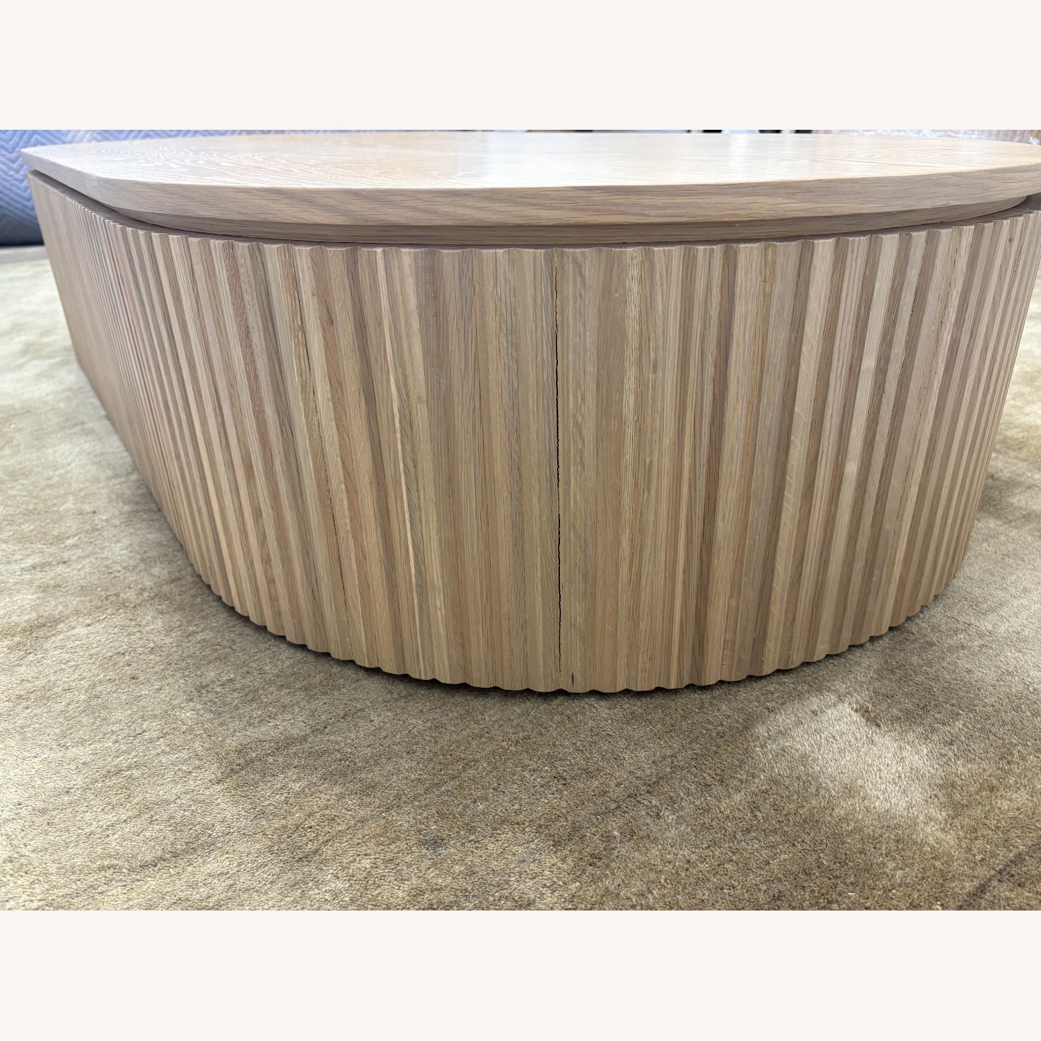 Restoration Hardware Byron Coffee Table — 64” Light Oak | Reeded - image-21