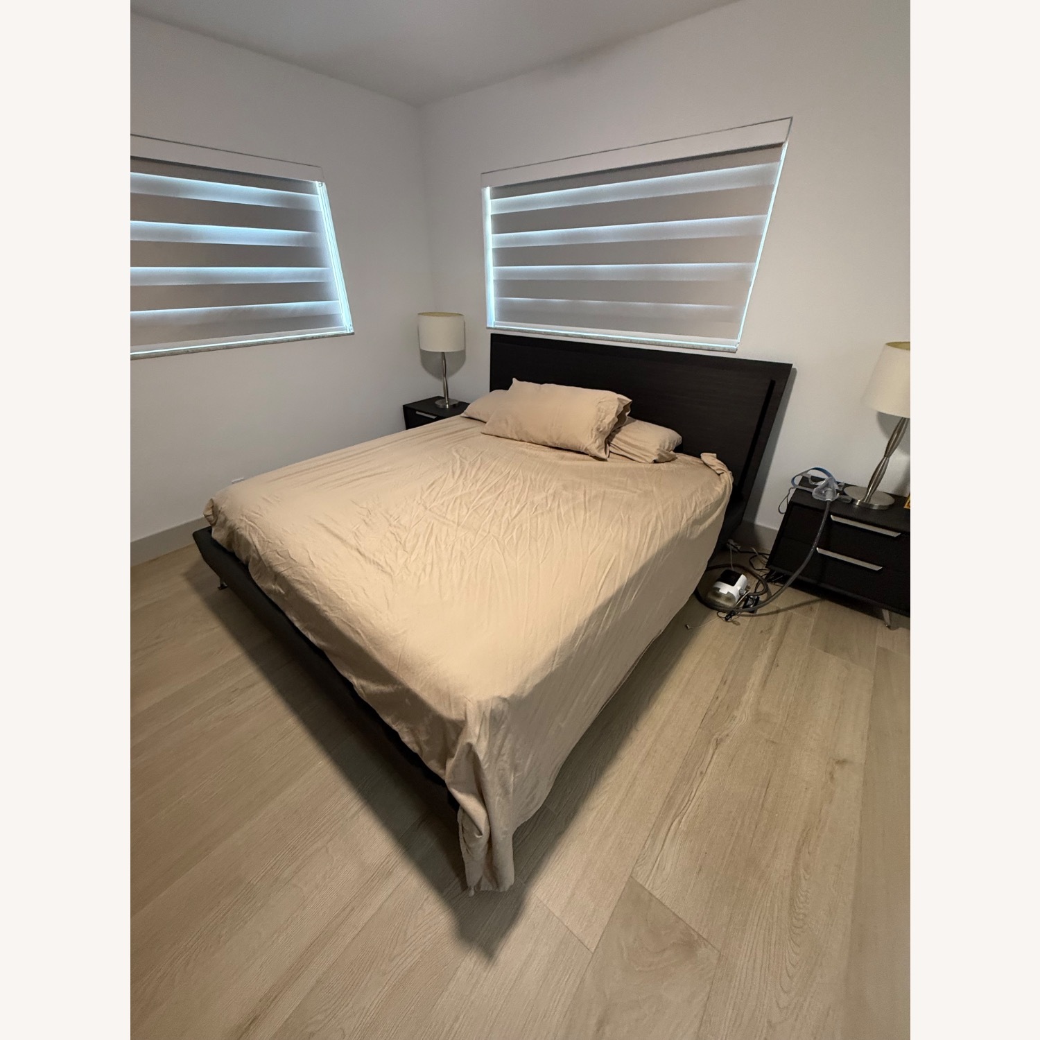 Scan Design Furniture Dark Brown Wood King Bed - image-2