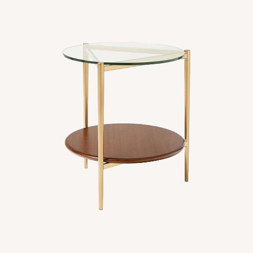 Used West Elm Mid-century Dark Brown Side Tables for sale on AptDeco