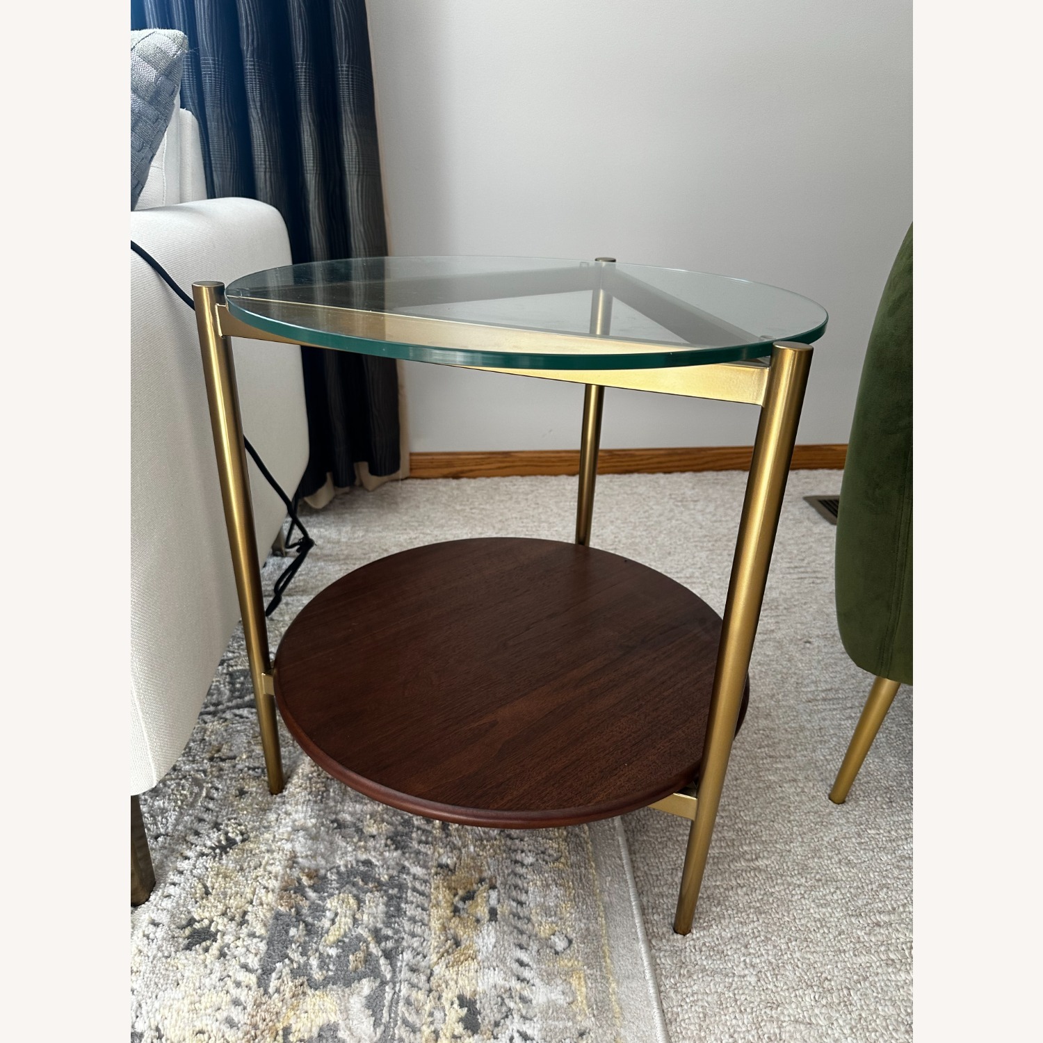 West Elm Mid-century Dark Brown Side Tables - image-2