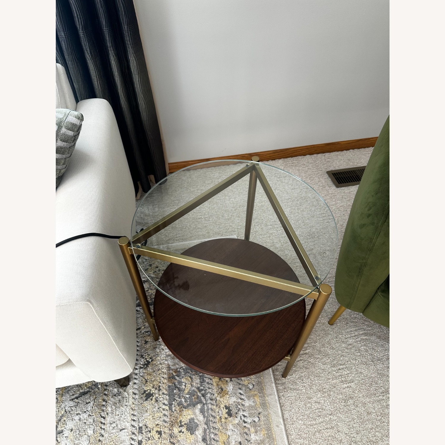 West Elm Mid-century Dark Brown Side Tables - image-1