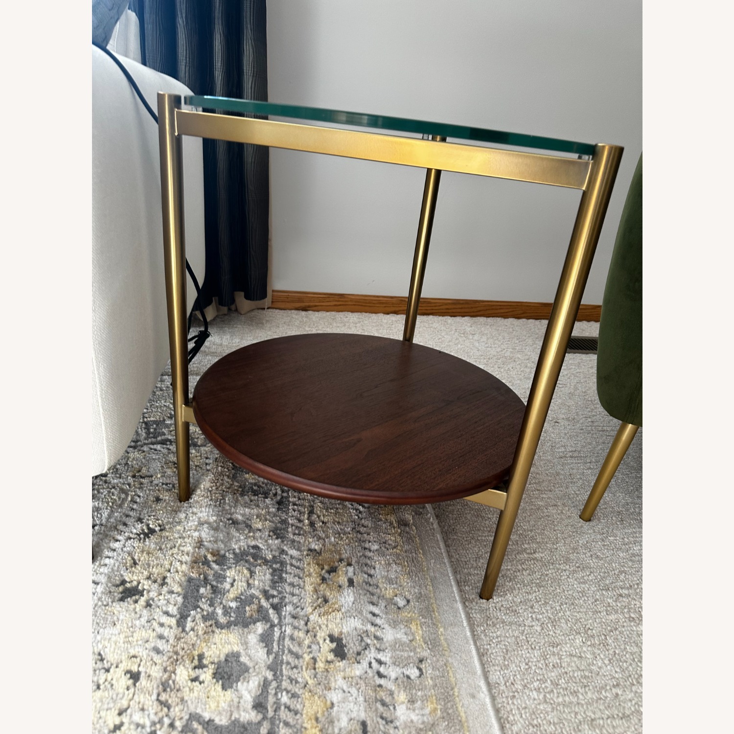 West Elm Mid-century Dark Brown Side Tables - image-3