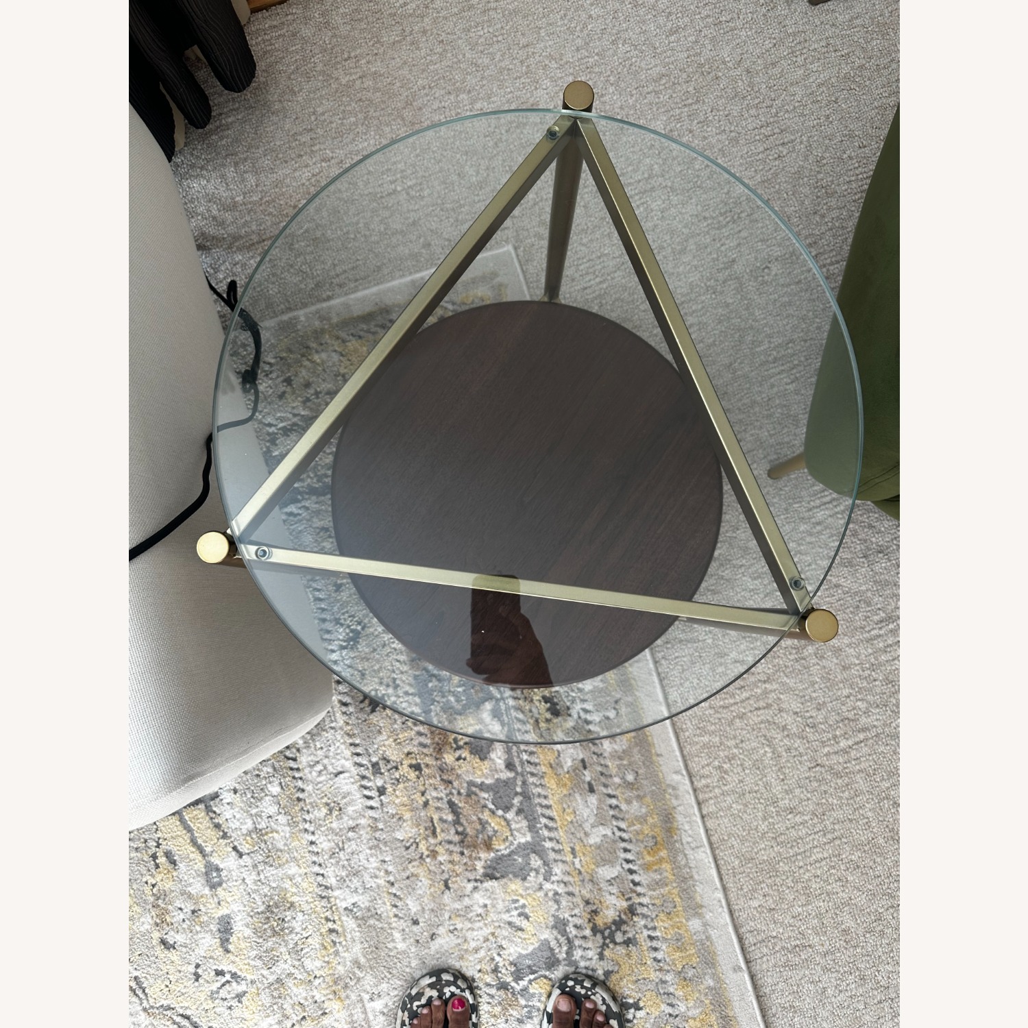 West Elm Mid-century Dark Brown Side Tables - image-4