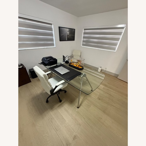 Used Rooms To Go Transparent Glass Desk for sale on AptDeco